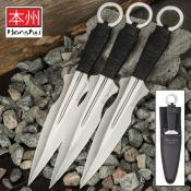 UC3453 - Jeu de 3 couteaux  lancer UNITED CUTLERY Honshu Kunai Throwing Knife