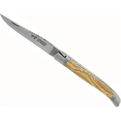 2843 - Couteau Laguiole LE FIDELE Manche Bois d'Olivier 12 cm Inox