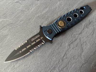 3825 - Couteau TAC FORCE Police Speedster Blue