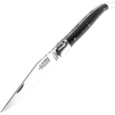 GD6192 - Couteau Laguiole G.DAVID Forgé Ebène/Blanc Mitres Inox 12 cm