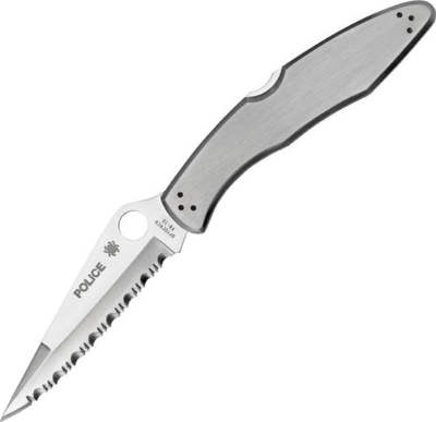 C07S - Couteau SPYDERCO Police Model Lockback Serrated