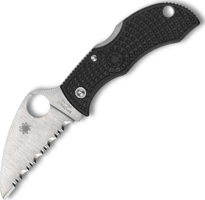 MBKWS - Couteau SPYDERCO Manbug Wharncliffe Noir à Dents