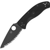 C122SBBK - Couteau SPYDERCO Tenacious Black dentée