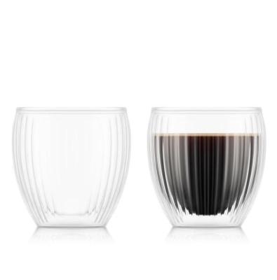 12248.10 - Set 2 Verres BODUM Striés Pavina 20CL