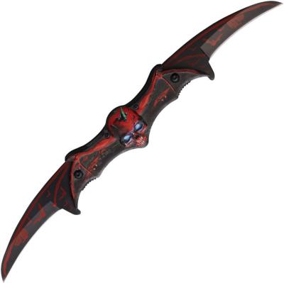 BATSKULL2 - Couteau Bat & Skull Double Lame Linerlock A/O 