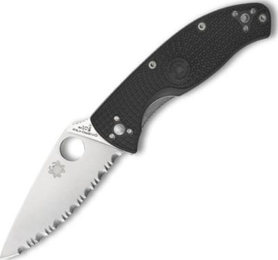 C122SBK - Couteau SPYDERCO Tenacious Lightweight Black Serrated