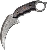 FHKKMBT002 - Couteau FH KNIVES Damascus Karambit Black