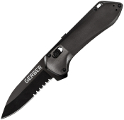 G1641 - Couteau GERBER Highbrow Onyx semi dente