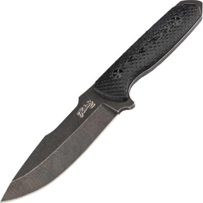 HE55013 - Poignard HERBERTZ G10 Gris 12 cm Inox Blackwash