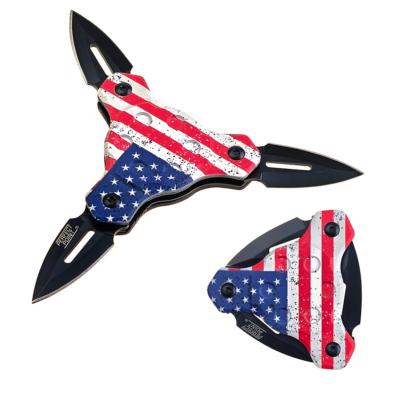 PPFTS9 - Etoile à Lancer / Shuriken Pliante PERFECT POINT American Flag 