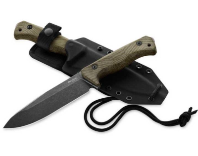 T6BCVG - Poignard LIONSTEEL T6 Micarta Vert Blackwash