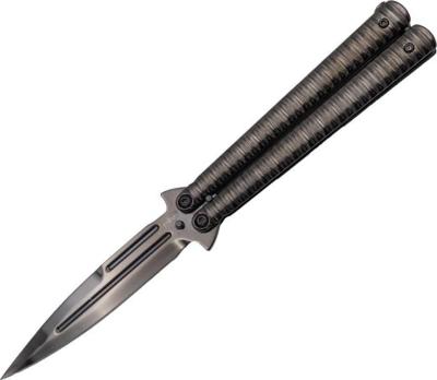TH.16072N - Papillon THIRD Titane Noir 12cm Inox