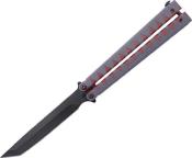 TH.K2946N - Papillon THIRD Alu Gris/Rouge 15 cm Inox 