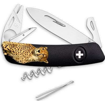 ZTT03GUEPARD - Couteau Swiza Wildlife Guépard Noir