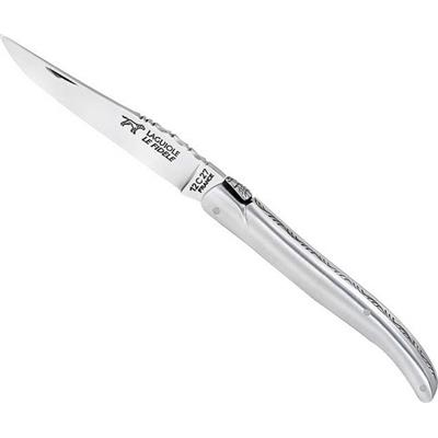 2831 - Couteau Laguiole LE FIDELE Plein Manche Alu Satiné 12 cm Inox