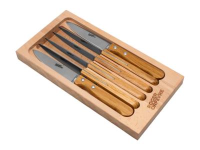 451461 - Coffret 6 Couteaux Steak ROGER ORFEVRE Inox Chêne