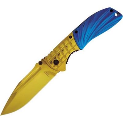 560612 - Couteau HERBERTZ Alu Bleu/Doré