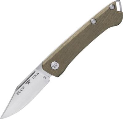 7250.GRS1 - Couteau BUCK Saunter Clip Point Micarta Vert 0250GRS1