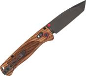CBZWDBLTBLK - COBRA TEC Zebrawood Bar Lock Tanto Black
