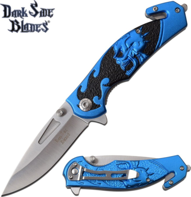DSA064BL - Couteau DARK SIDE BLADES Spring Assisted Knife Blue