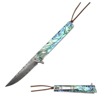 ER2011DM - Couteau Gentleman ELK RIDGE Abalone Damas 