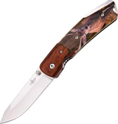TH.K2464C1 - Couteau THIRD Bois Rouge 11,5 cm Inox cerf