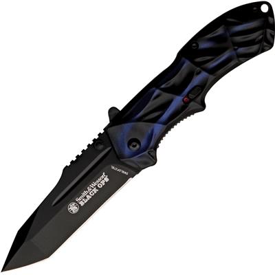 SWBLOP3TBL - Couteau SMITH & WESSON Black Ops Linerlock A/O Blue