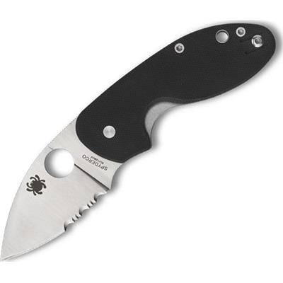 C246GPS - Couteau SPYDERCO Insistent Black Semi Dentée