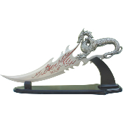 HK3053 - Dague Fantaisie BLADESUSA Fire Dragon with Display