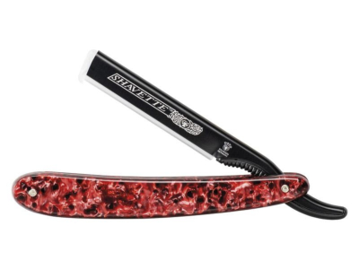 201031 - Shavette DOVO Rouge/Noir Alu Noir