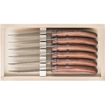 3225 - COFFRET 6 LAGUIOLE STEAK CLAUDE DOZORME BUBINGA