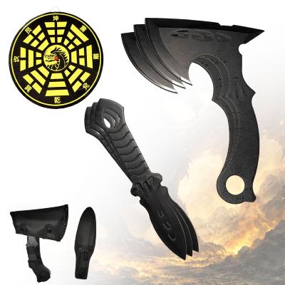 3TK3TASET - Set de 3 Couteaux et 3 Haches à Lancer avec Cible