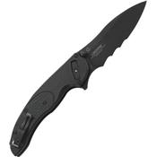 CR5406K - Couteau CRKT Linchpin Noir Semi Dentée