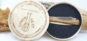 78109 - Couteau Camembert Plein Manche Pistachier 11 cm Inox