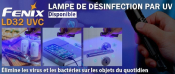 LD32UVC - Lampe de désinfection FENIX UVC - 1200 lumens
