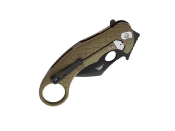 LE1AGB - Couteau LIONSTEEL Karambit L.E.One Vert/Noir