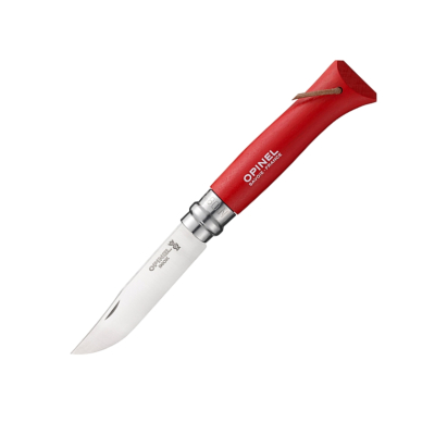 OP001705 - Couteau OPINEL Baroudeur "Origines" N° 8 VRI 11 cm Rouge à Lacet