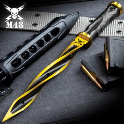 UC3163GLA - Poignard UNITED CUTLERY Solar Flare Gold M48 Tactical Cyclone Twisted Special Limited Edition