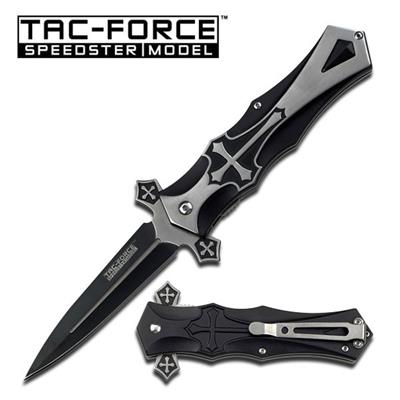 TF817BK - Couteau TAC FORCE Celtic Cross Linerlock Black