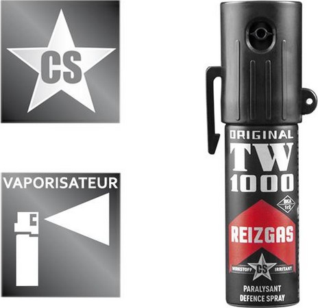 TW102 - Bombe Anti-Agression 15 ml Gaz CS