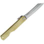 916 - Couteau HIGONOKAMI Luxe Laiton 10 cm Carbone