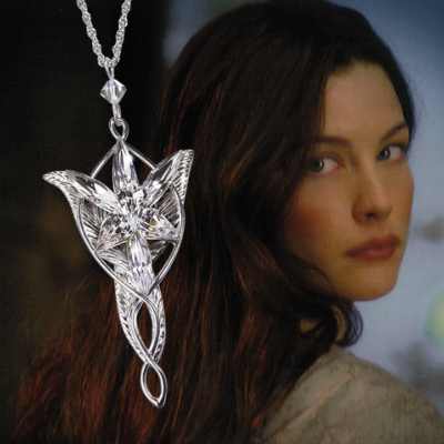 ARWEN2 - Pendentif d'Arwen du Seigneur Des Anneaux Etoile du Soir Réplique