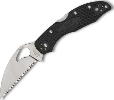 BY04SBKWC2 - Couteau SPYDERCO Byrd Knife Meadowlark 2 Wharncliffe Noir