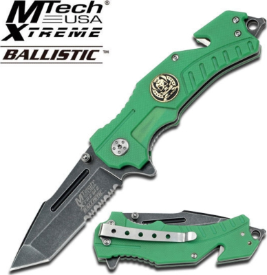 MXA810ZG - Couteau MTECH Rescue Vert
