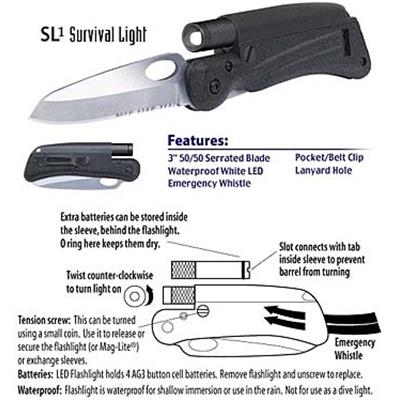 SL1 - Couteau TOOL LOGIC Survival Light