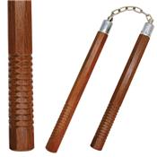 1003C - Nunchaku Manche bois  chaine