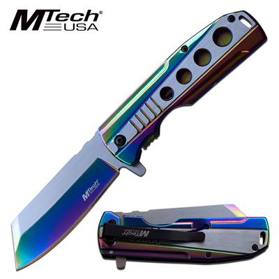 MTA1107RB - Couteau MTECH Framelock A/O Rainbow