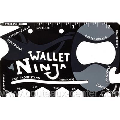 NINJA01 - Survival Card Black WALLET NINJA