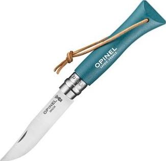 OP002200 - Couteau OPINEL Baroudeur N° 6 VRI Turquoise à Lacet