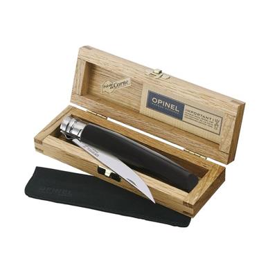 OP001775 - Couteau OPINEL Effilé Corne 12 cm Inox en coffret bois